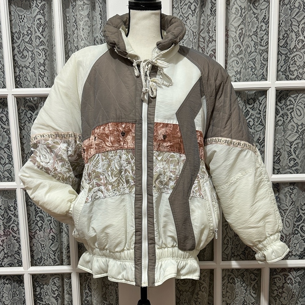 ‘90s G-4000 Vintage Puffer Jacket Cream Women’s Size L